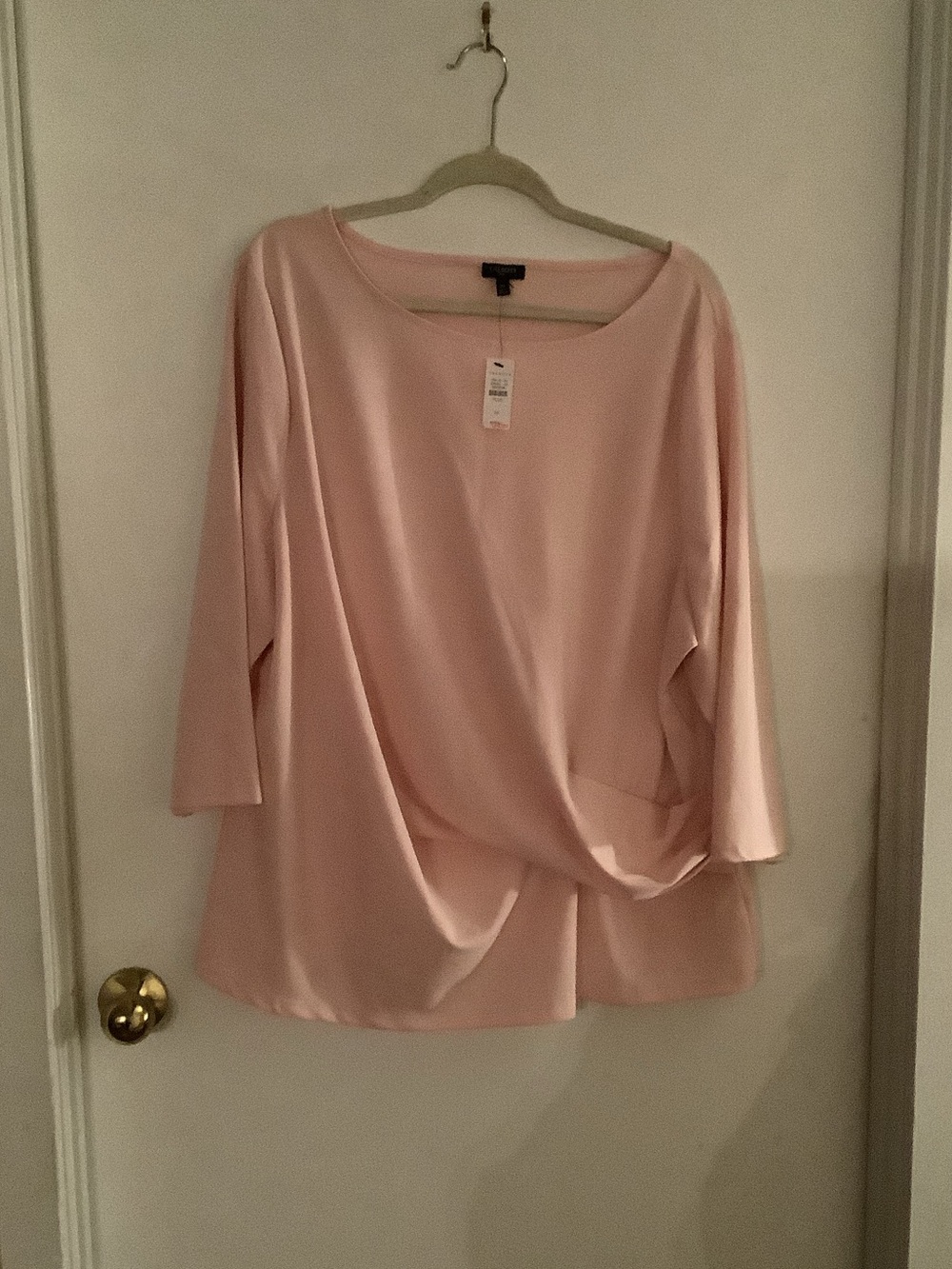 Talbots Soft Pink Draped Tunic Top